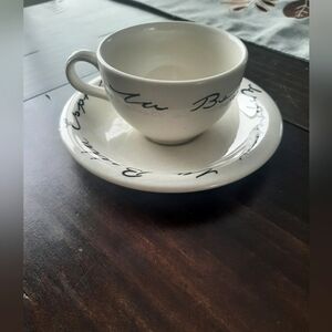 John Tams Classic White Espresso cup and Saucer